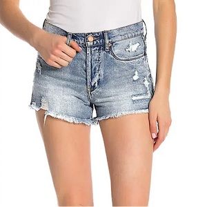 NWT Blank NYC Distressed High Rise Denim Short